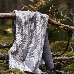 New Klippan Yllefabrik House in the Forest wool blanket, Grey
