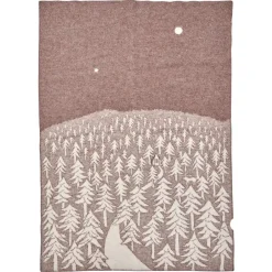 Discount Klippan Yllefabrik House in the Forest wool blanket, Brown