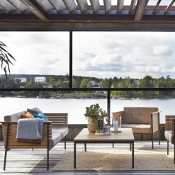 Clearance Skargaarden Häringe sofa, Sunbrella Natté Nature -teak-black Grey