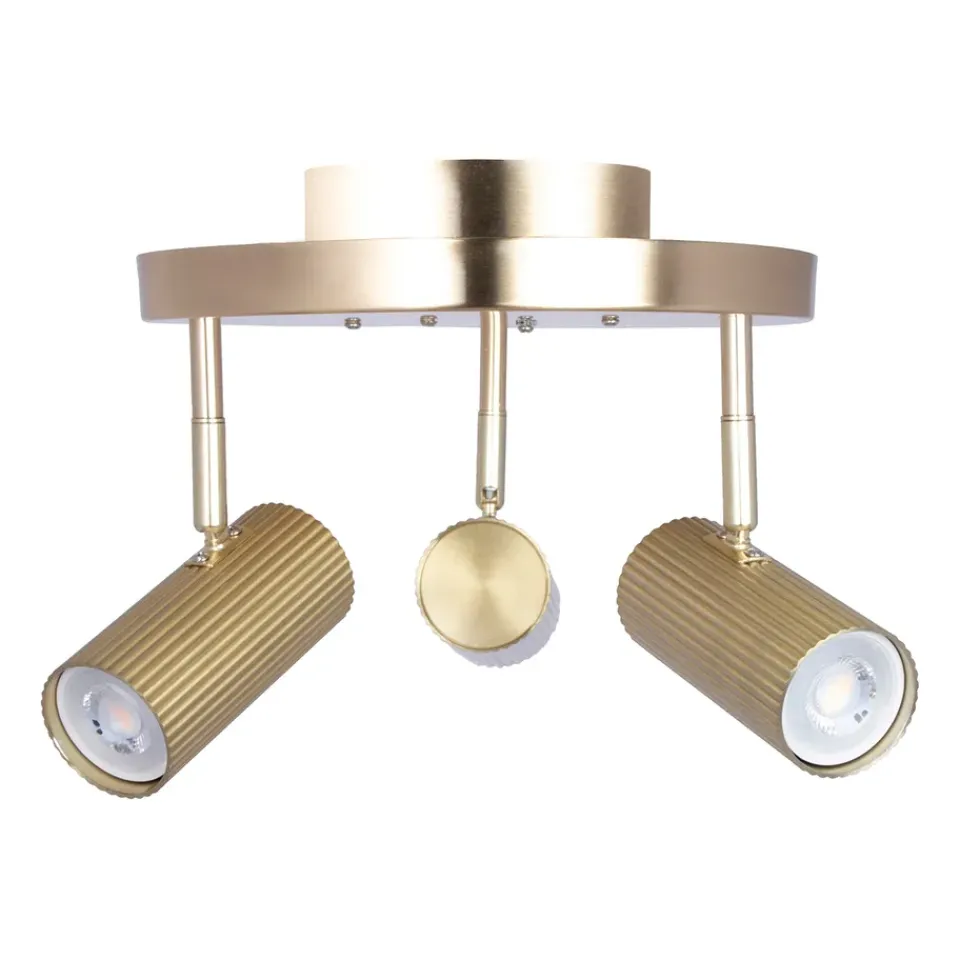 Ceiling Lights^Globen Lighting Hubble 3 ceiling lamp, Brushed brass Orange