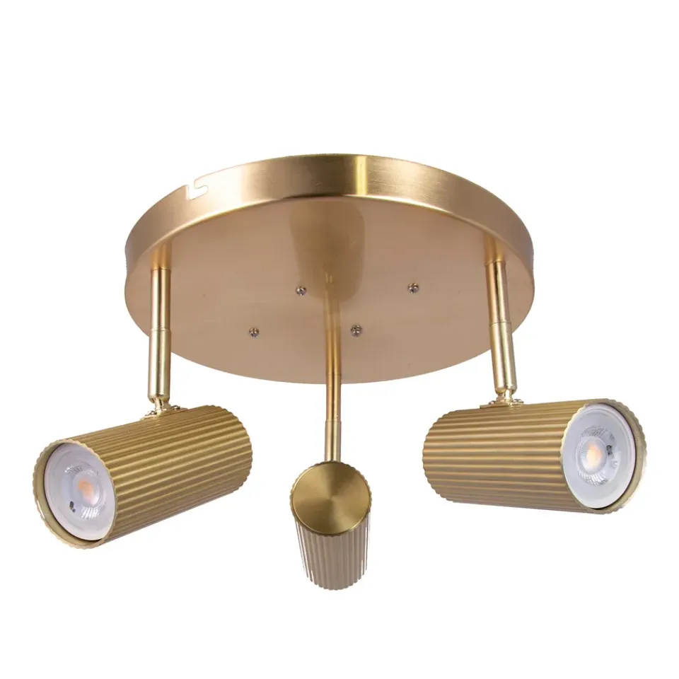 Ceiling Lights^Globen Lighting Hubble 3 ceiling lamp, Brushed brass Orange