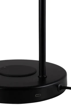 New Globen Lighting Hubble Read table lamp with wireless charging, Black