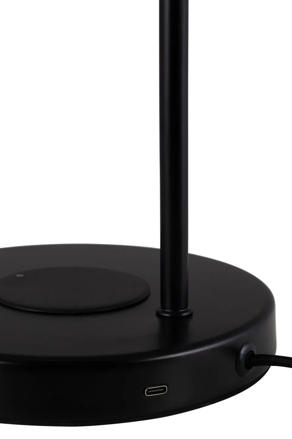 New Globen Lighting Hubble Read table lamp with wireless charging, Black