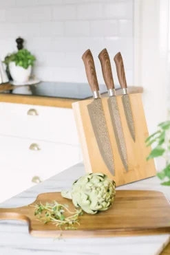 Knife Storage & Holders|Knife Blocks^Dorre Hugo knife holder 20x23 cm, Bamboo BeigeBrown