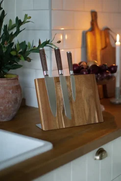 Discount Dorre Hugo knifes holder XL 22x30 cm, Acacia Brown