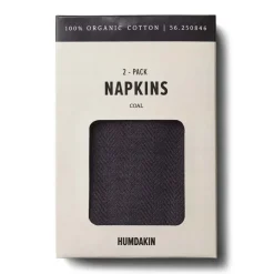 Outlet Humdakin fabric napkin 40x40 cm 2-pack, Coal Black