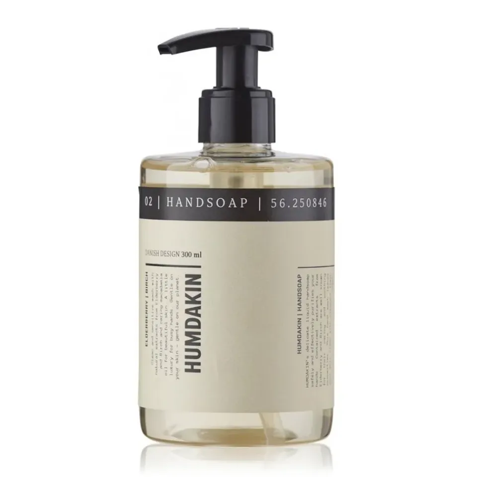 Humdakin hand soap 300 ml, Elderberry & birch TransparentBlack