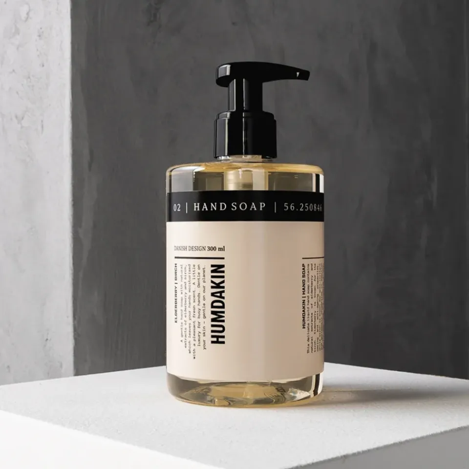 Humdakin hand soap 300 ml, Elderberry & birch TransparentBlack