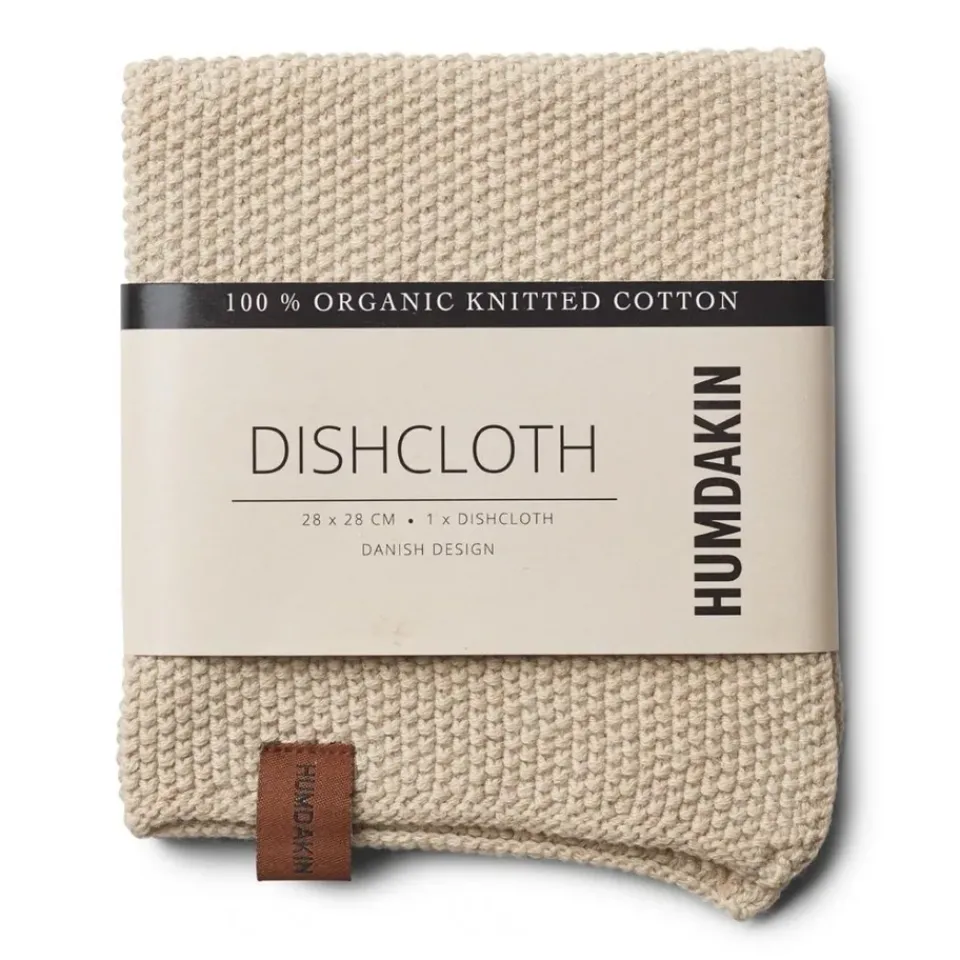 Dishcloths & Brushes^Humdakin Knitted dishcloth 28x28 cm, Light stone Beige