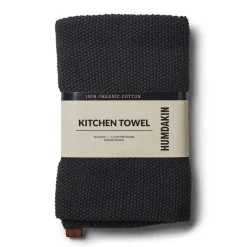 Outlet Humdakin Knitted kitchen towel 45x70 cm, Coal Black