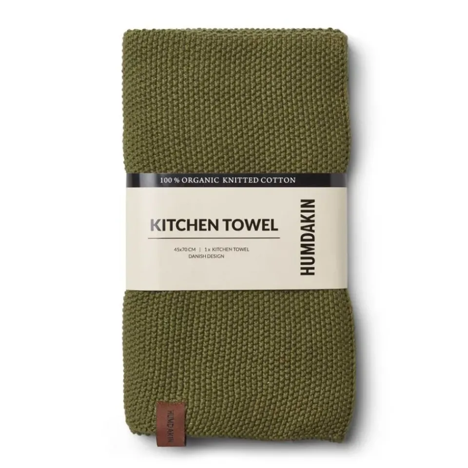 Kitchen Tea Towels^Humdakin Knitted kitchen towel 45x70 cm, Fern Green