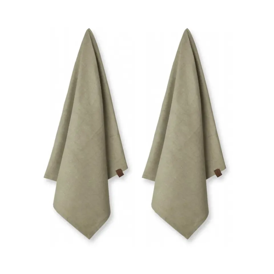 Kitchen Tea Towels^Humdakin Organic kitchen towel 45x70 cm 2-pack, Oak Green
