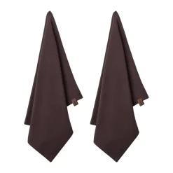Kitchen Tea Towels^Humdakin Organic kitchen towel 45x70 cm 2-pack, Coco Brown