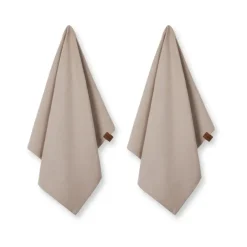 Outlet Humdakin Organic kitchen towel 45x70 cm 2-pack, Light stone Beige