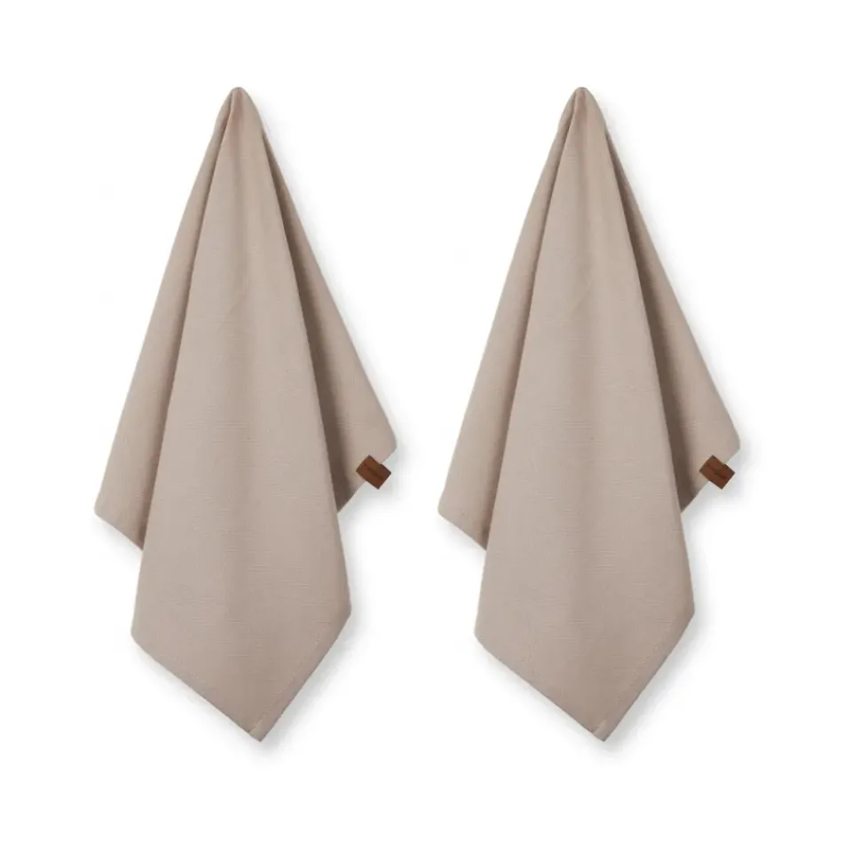 Outlet Humdakin Organic kitchen towel 45x70 cm 2-pack, Light stone Beige