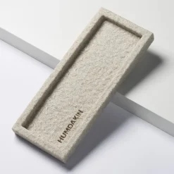 Christmas Decorations^Humdakin Sandstone tray 10x25 cm, Natural Beige