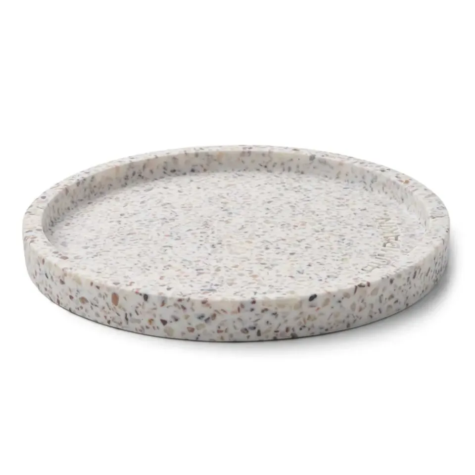 Online Humdakin Terrazzo rund tray Ø20 cm, White-brown WhiteBrown