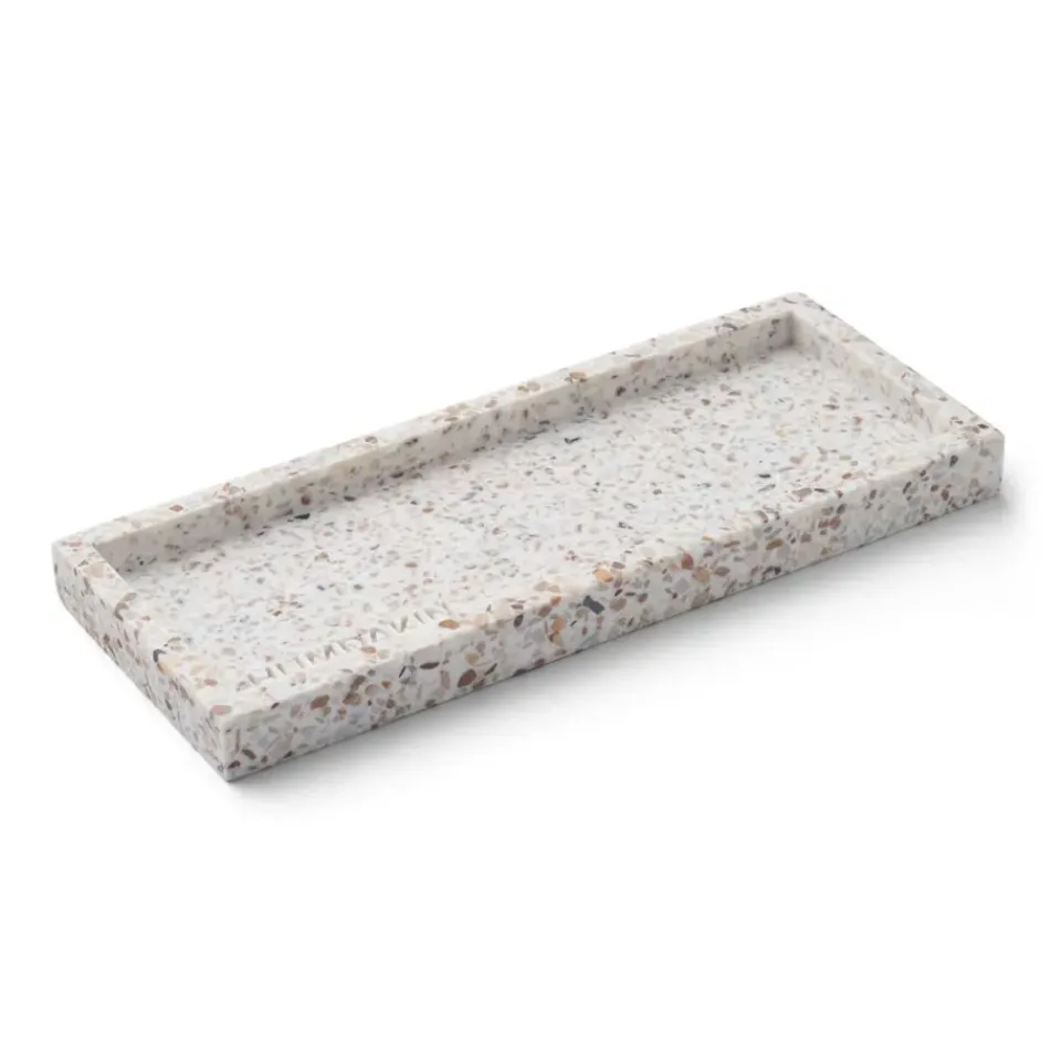 Decorative Accessories|Decorative Trays^Humdakin Terrazzo tray 10x25 cm, White-brown BrownWhite