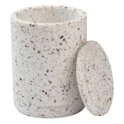 Storage Jars^Humdakin Terrazzo vase with lid Ø10 cm, Red/ Beige