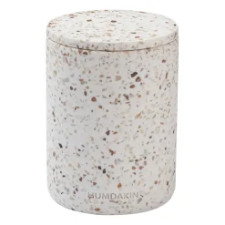 Storage Jars^Humdakin Terrazzo vase with lid Ø10 cm, Red/ Beige