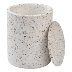 Storage Jars^Humdakin Terrazzo vase with lid Ø13 cm, Red/ Beige