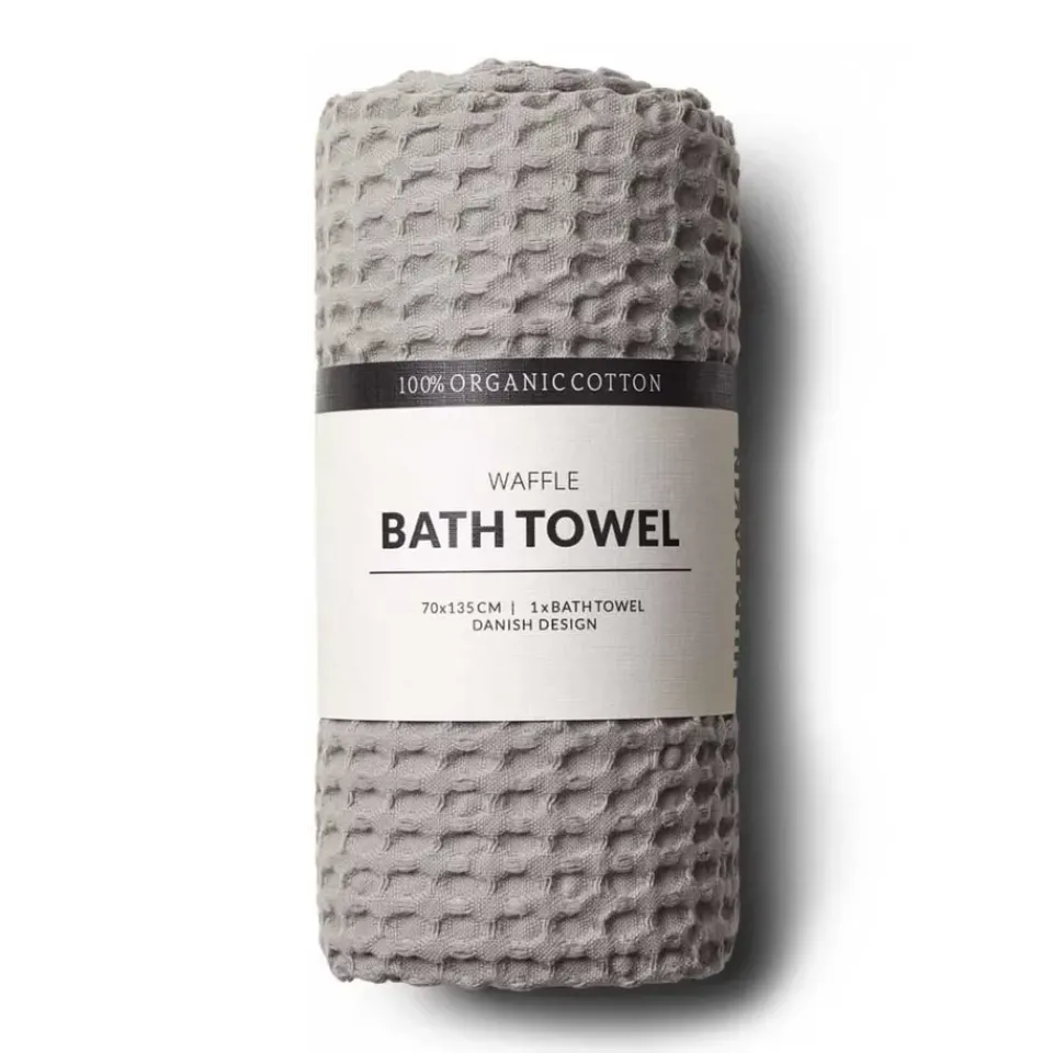 Bath Sheets|Towels^Humdakin Waffle bath towel 70x135 cm, Stone Grey