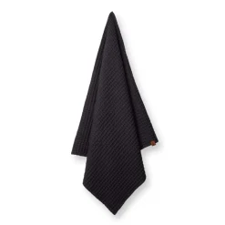 Clearance Humdakin Waffle towel 55x80 cm, Coal Black