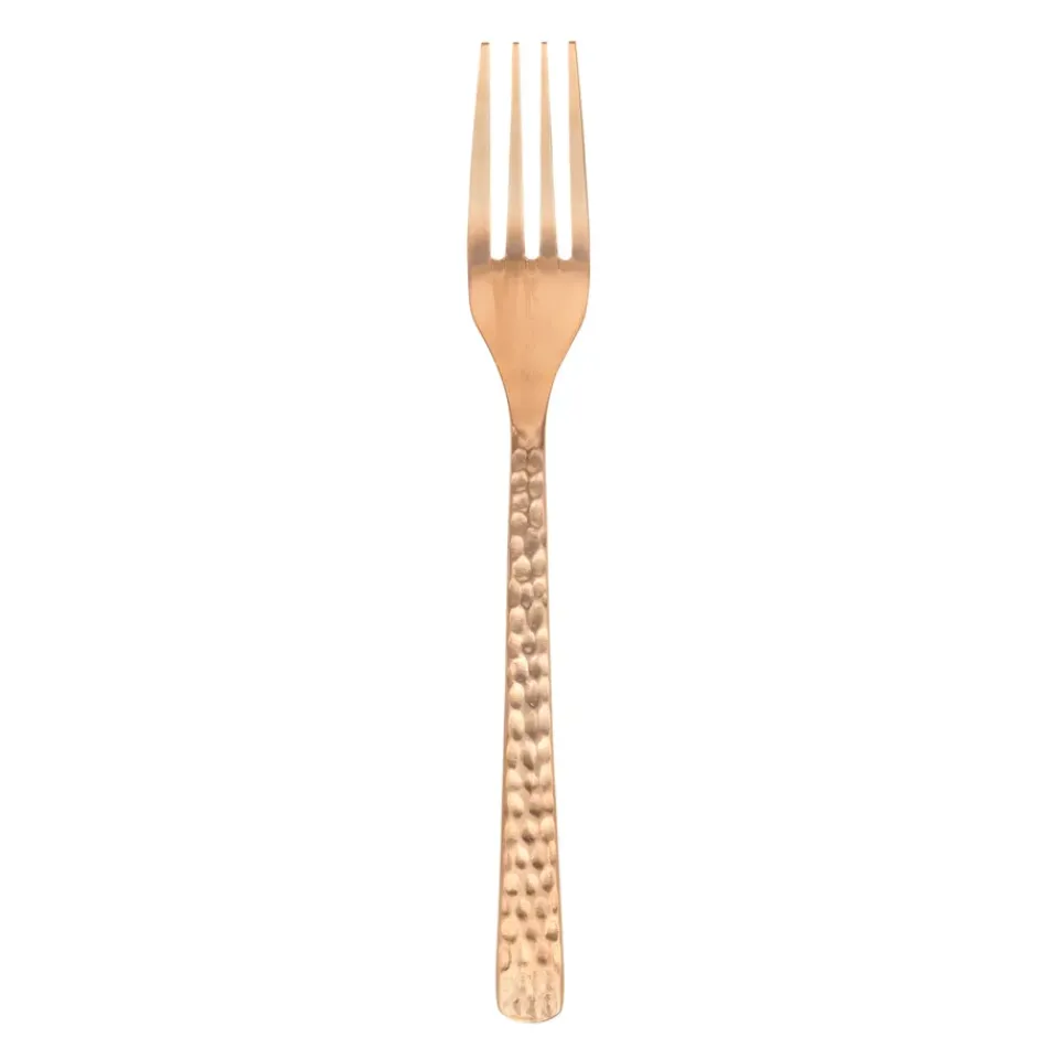 Table Cutlery^Broste Copenhagen Hune fork, copper hammered Gold-coloured