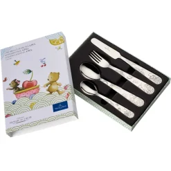 Children's Cutlery^Villeroy & Boch Hungry as a Bear children's cutlery 4 pieces, Stainless steel Silver-coloured
