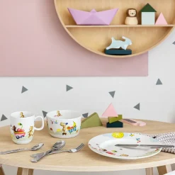 Villeroy & Boch Hungry as a Bear children's dinnerware and cutlery, 7 pieces Multi
