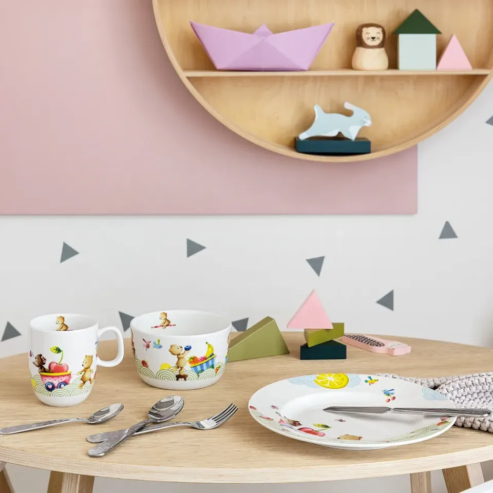 Villeroy & Boch Hungry as a Bear children's dinnerware and cutlery, 7 pieces Multi