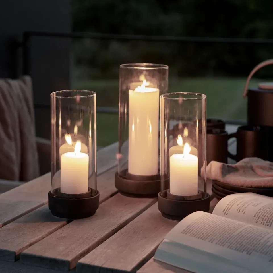 Clearance Stelton Hurricane lantern black, Large Brown