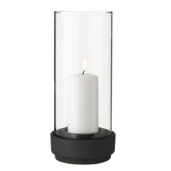 Tea Light Holders, Lanterns & Candle Dishes^Stelton Hurricane lantern black, Small Brown