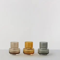 Tea Light Holders, Lanterns & Candle Dishes^Ro Collection Hurricane tea light no. 25, Amber Orange