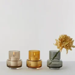 Tea Light Holders, Lanterns & Candle Dishes^Ro Collection Hurricane tea light no. 25, Amber Orange