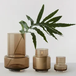 New Ro Collection Hurricane tea light no. 25, sepia Brown