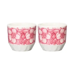 Arabia Huvila egg cup 2-pack, Pink-white PinkWhite