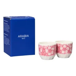 Arabia Huvila egg cup 2-pack, Pink-white PinkWhite