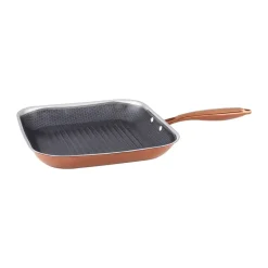 Discount Hâws Santo hybrid coating grill pan 28 cm, Rose Gold OrangeSilver-colouredBlack