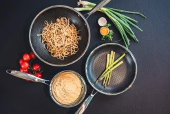 Hâws Santo hybrid coating saucepan with lid, Stainless steel Silver-coloured