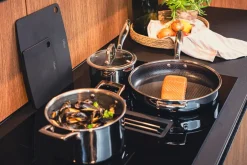 Hâws Santo hybrid coating saucepan with lid, Stainless steel Silver-coloured