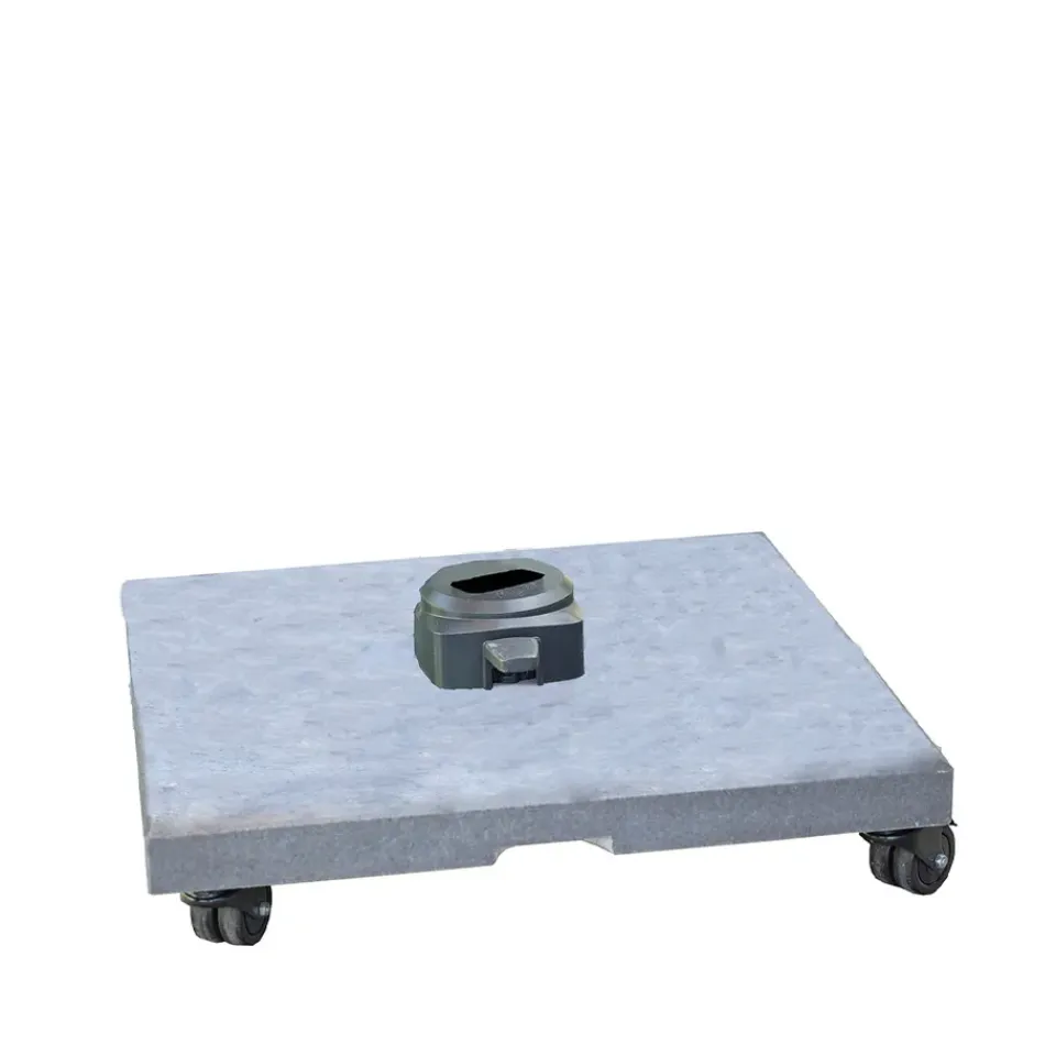Clearance Cane-line Hyde Luxe parasol base with wheels, Granite 100 kg Grey