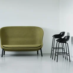 Bar Stools^Normann Copenhagen Hyg barstool metal legs 75 cm, Black