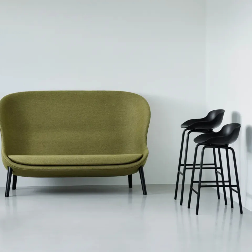 Bar Stools^Normann Copenhagen Hyg barstool metal legs 75 cm, Black