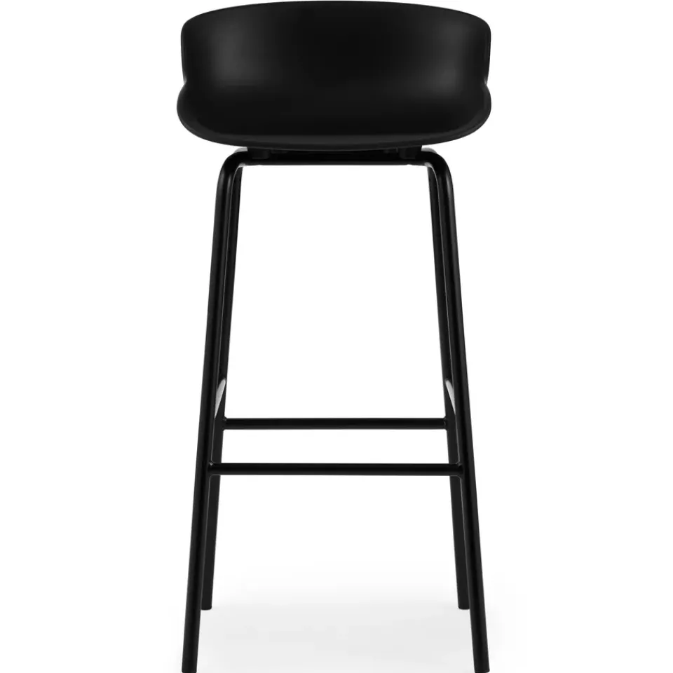 Bar Stools^Normann Copenhagen Hyg barstool metal legs 75 cm, Black