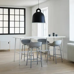 Bar Stools^Normann Copenhagen Hyg barstool metal legs 65 cm, Grey