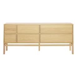 Clearance 1898 Hylte side table 6 drawers 172x73 cm, Oak Beige