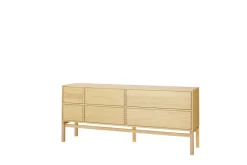 Clearance 1898 Hylte side table 6 drawers 172x73 cm, Oak Beige