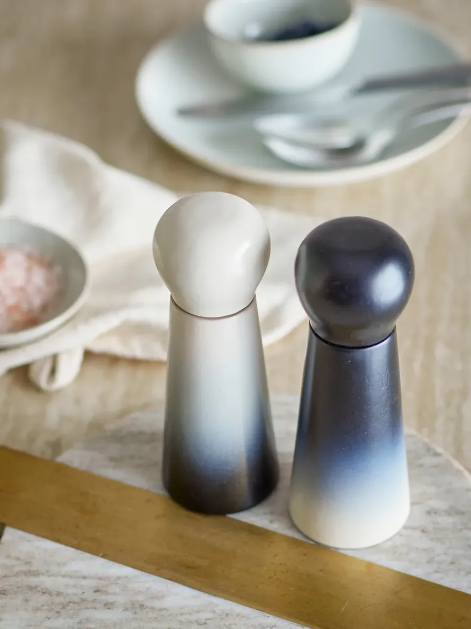Salt & Pepper Grinders|Salt & Pepper Shakers^Bloomingville Hyman salt and pepper mill 2-piece, Blue