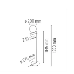 Floor Lamps^Flos IC lights F1 floor lamp, Chrome, opal Silver-coloured